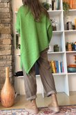  Big Softie Super Slant Knit Jumper Olive Zing /8=
